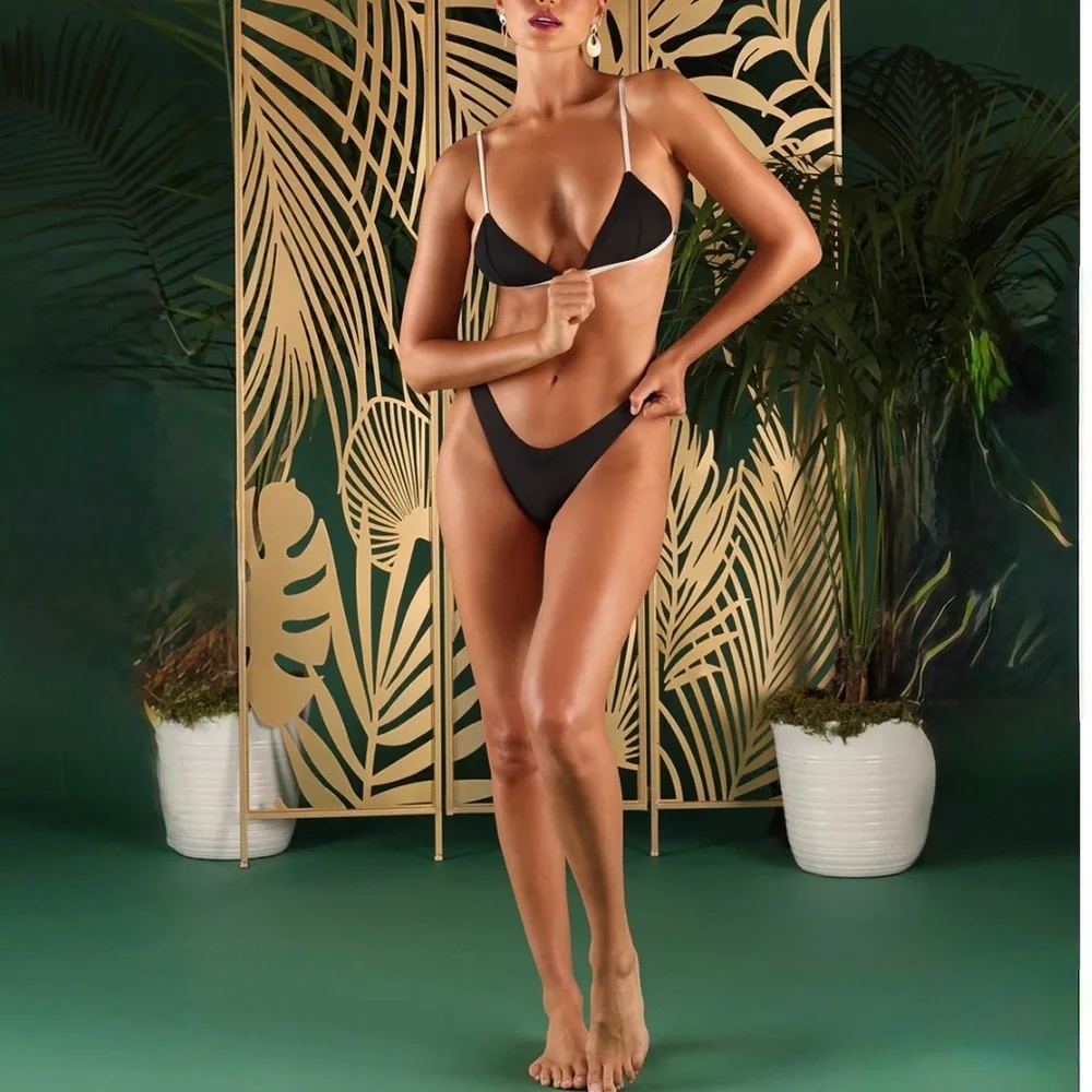 Bromella‎ Mesh Valentina Bikini Set Macadamia Size M/L